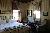 The Conner Hotel still offers comfortable guest rooms. The hotel was built in 1898 and burned down twice before the turn of the century.