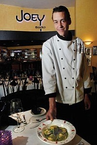 Executive Chef Jedidiah Jones and the ravioli special for Dine in Sedona. Joey Bistro is among 20 dining establishments participating.