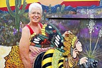 VVN/Jon Pelletier<br>
Ann Rhinehart retired in 2003, but that ended this year when she was hired to do artwork for The Find in Rimrock and the murals at Casey’s Corner.