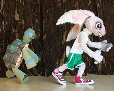 It's the Tortoise and the Hare as marionettes at Sedona Public Library next week.