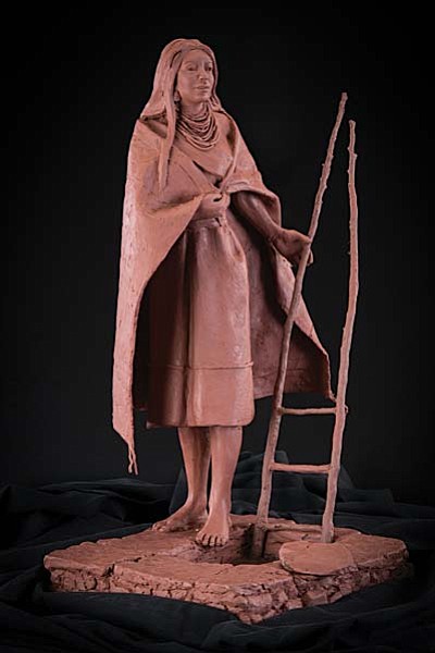 Susan Kliewer, New Beginnings, clay model for bronze, 24.5”H x 13.5”W x 16”D
