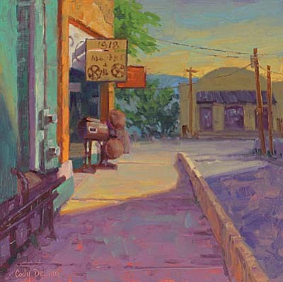 Liberty Theater by Cody DeLong is one of many Jerome paintings on display at The Cody DeLong Studio.