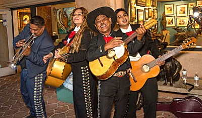 Mariachi La Familia Rojas, all heart and lots of soul, will be roaming the streets and patios of Tlaquepaque and Tlaquepaque North playing Old Mexico favorites. (Photos by Wib Middleton)
