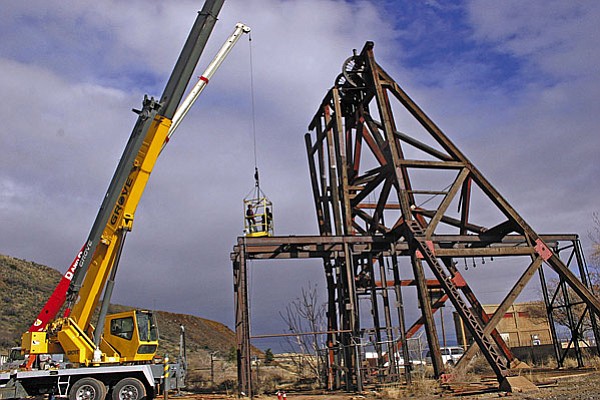 VVN/Philip Wright<br>
The Jerome Historical Society is renovating the head frame that sits over the Audrey Shaft of the Little Daisy Mine near Jerome. When the two-phase project is done, a museum will be created around the head frame.