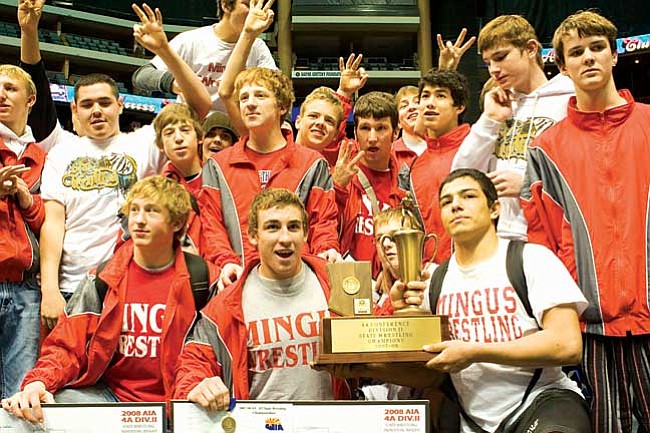 Mingus wrestling was one of three state championship teams this season, grabbing its third straight title.
