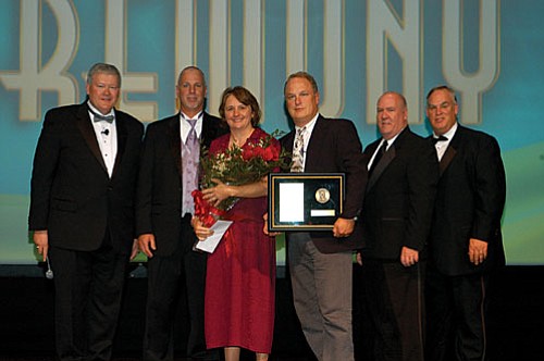 From left, Mike Isakson, Gary Bauer, Elizabeth Cottle, David Cottle, Jim Wassell, Doug Pound.