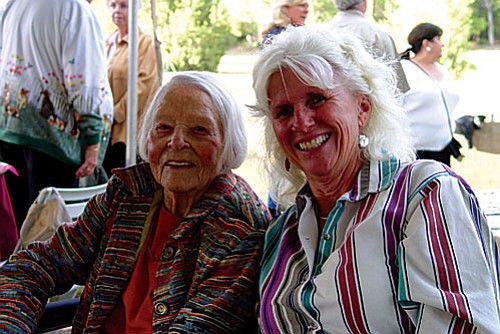 Margaret Jekel, pictured here with local resident Debbie Wheaton