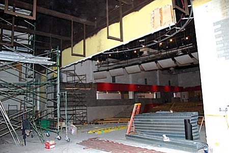 VVN/Philip Wright
The backstage area of the MUHS auditorium is receiving as much remodeling as the auditorium itself. New dressing rooms and catwalks are only part of the improvements being made.