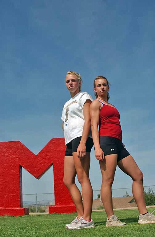 VVN/Wendy Phillippe
Pole Vaulter Lesli Kinkade and runner Sarah Raber will take on region’s best today and tomorrow before taking on State’s best next week.