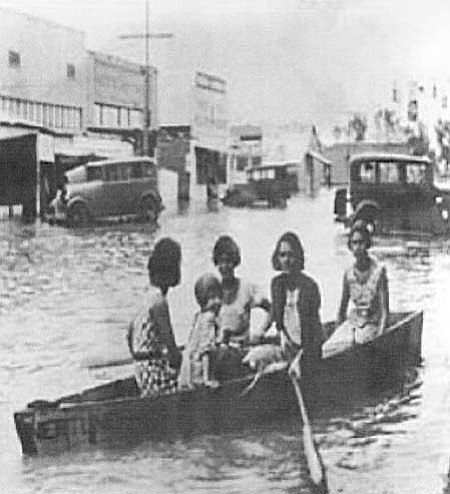 Verde River floodwaters from at least a dozen major events have caused millions of dollars in damage and loss of life over the last century. This is a scene from the 1920 flood that inundated Cottonwood's downtown.