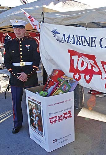 Toys for Tots drive at Wal-Mart
Dec. 5
From noon to 4 p.m. the Marines, local fire fighters and police will help Toys for Tots reach their goal for the upcoming toy parties and deliveries to needy children in the Verde Valley. Look for fire engines, a Humvee, and lots of action by the Garden Shop area as you come into the Wal-Mart parking lot. Children will be invited into the fire trucks and Humvee.&#160;There will be lots of boxes to fill with $10 value toys. The need is greater this year, so remember &#8220;Every child deserves a little Christmas.&#8221; Call Krys at (928) 649-3747.