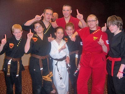 Courtesy Photo<br/>The Advanced belts team from KC’s Tae Kwon Do.