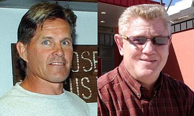 According to a certified letter from the attorney of Tom Wockasch (left), the former coach plans to sue Superintendent Tim Foist (right).