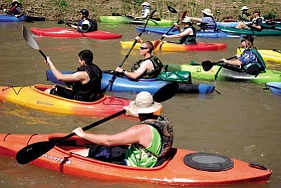 Verde River Canoe Challenge<br /><br /><!-- 1upcrlf2 -->March 26<br /><br /><!-- 1upcrlf2 -->The 11th annual Verde River Canoe Challenge will take place at 10 a.m. The ten-mile canoe/kayak race will begin at White Bridge Park (Verde River and Rte. 260) and end at Beasley Flats Recreation Area. A free shuttle service will be provided between Beasley Flats and White Bridge Park.<br /><br /><!-- 1upcrlf2 -->There will be both men&#8217;s and women&#8217;s Competitive and Recreational Event Categories. Trophies will be given to the first and second place winners in each category.<br /><br /><!-- 1upcrlf2 -->Online Registration deadline is March 16. The entry fee is $20 per adult and $15 per child. Fee includes Verde River Canoe Challenge t-shirt and one-day participant insurance. <br /><br /><!-- 1upcrlf2 -->Register online at www.active.com. No day of race registration. <br /><br /><!-- 1upcrlf2 -->Participant check-in is located at the White Bridge Park between 7:30 and 9:30 a.m. For more information contact: Charles Hammersley, NAU Parks and Recreation Department, Phone: (928) 523-6655, e-mail: charles.hammersley@nau.edu.<br /><br /><!-- 1upcrlf2 -->