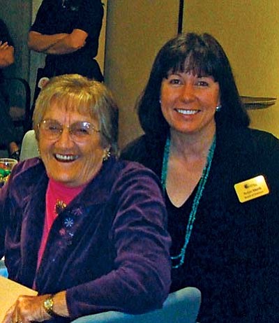 Ann Swain and Robin Merrill at the Verde Valley Caregiver’s Coalition volunteer luncheon. Photo by Deborah Darby