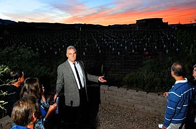 VVN file photo<br /><br />Yavapai College Verde Valley Dean Tom Schumacher at the vineyards on the Clarkdale Campus. The college hopes to grow the viticulture program into the Southwest Wine Center.