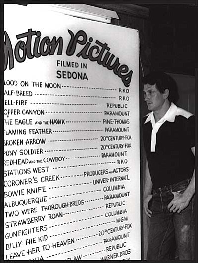 A young Rock Hudson checks out a list movies made in Sedona over the years.<br /><br /><!-- 1upcrlf2 -->Courtesy image