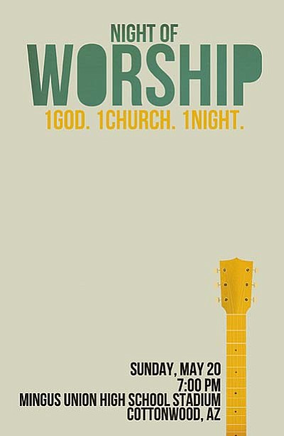 More than 30 churches from the Verde Valley and Sedona will participate in the Night of Worship.