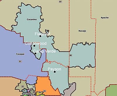 The new Legislative District 6 includes the Verde Valley as well as Flagstaff and Payson.