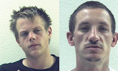 Robert Frost (left) and Dakota Slone are accused of robbing a house that was evacuated for the Yarnell Hill Fire.