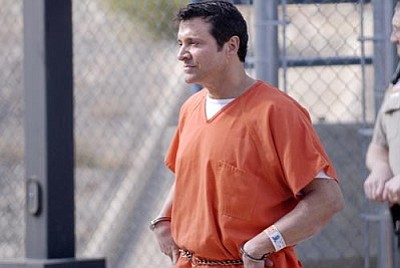 VVN file photo by Jon Pelletier<br>
James Ray after his arrest in February 2010. Convicted of negligent homicide in the deaths of three people in a sweat lodge near Sedona, Ray recently dropped his appeal.