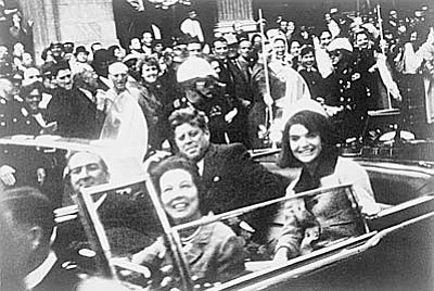 The Kennedys riding behind the Connallys in Dallas on Nov. 22, 1963. Photo by Victor Hugo King