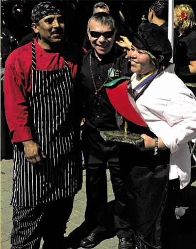 Chef Luis, Owner Demetrio and Chef Chaly winnning the Sedona Chili Cook-off twice!