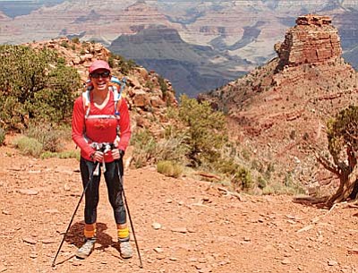 Magdalena Romanska hiking the Grand Canyon