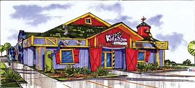An artisti’s drawing of the proposed Kidzaam Pediatric Dentistry proposed for Cottonwood. Monday, the city’s planning commission advised the applicants to resubmit a “toned down” plan for the business.