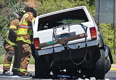 Sunday, an accident in Sedona on SR 89a between Brewer Road and Rolling Hills left three dead and one seriously injured. VVN photo by Vyto Starinskas