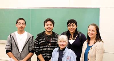 From left: Noel Calderon, Julio Belmontes, Carol Glassburn, Andrea Ayala, and Jessica Heisley gather together after their Nov. 6 Clean and Beautiful committee meeting. David Yankus/WGCN