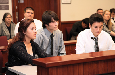 Photos: Students take over Williams Justice Court for Law Day mock