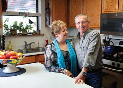 Connie and Bernie Hiemenz reflect on 50 years of marriage at their home in Williams. Ryan Williams/WGCN