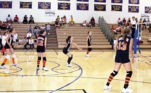 The varsity Lady Vikings showed great improvement and promise at their latest games ‹ the annual Bourgade Tournament at Phoenix Country Day School.