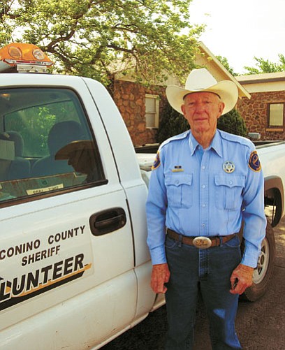 <br>Patrick Whitehurst/WGCN<br>
Herb Johnson, a volunteer with the Coconino County Sheriff’s Department, said he plans to work before and after riding in this year’s Fourth of July parade.