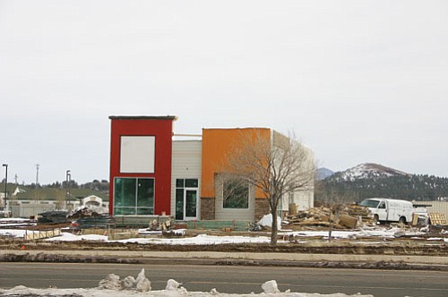 <b>Patrick Whitehurst/WGCN</b>
Despite a small delay due to inclement weather, city officials said the combination Kentucky Fried Chicken, Taco Bell is scheduled to open on or near April 1.