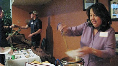 <br>Lynda Duffy/WGCN<br>
Dusty Haines of Red Raven serves soup during last year's Taste of Williams.