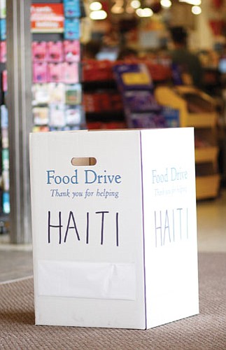 <br>Ryan Williams/WGCN<br>
Haiti relief collection boxes have been placed at Safeway in Williams.