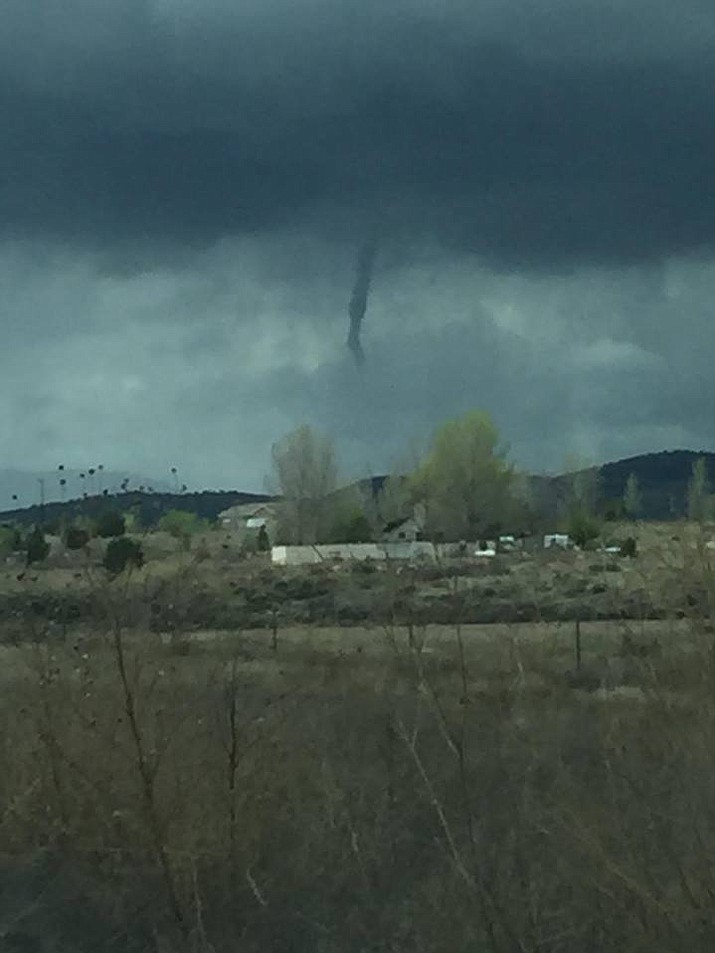 A funnel cloud was spotted over Paulden today The Daily Courier