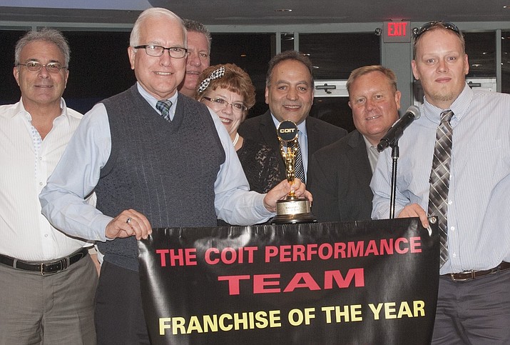 Rich Lettman, owner of COIT of Northern Arizona (front left), recently saw his company named Emerging Franchise of the Year for 2015 by the COIT corporation. Lettman just opened his second location in Northern Arizona at 8872 E. Valley Road in Prescott Valley. 