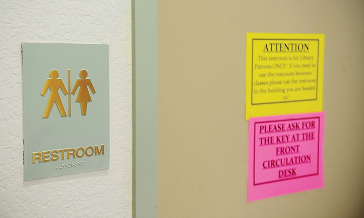 Bradshaw Mountain High School has a dual-gender bathroom in the library.