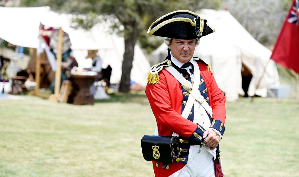 A Scottish officer representing the Revolutionary War era during the 2016 Highland Games Saturday morning in at Watson Lake Park in Prescott. (Les Stukenberg/The Daily Courier)