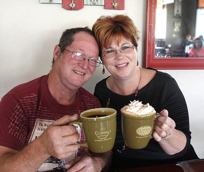 Dallas and Colleen Walker at Cuppers Bistro for breakfast on Saturday, May 7. It was the last part of a day of  pampering.