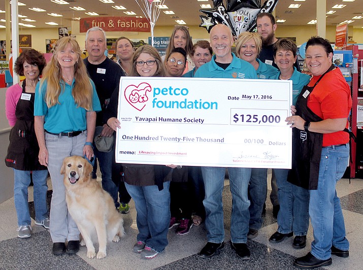 Petco Foundation awarded Yavapai Humane Society a $125,000 grant on Tuesday, May 17. 