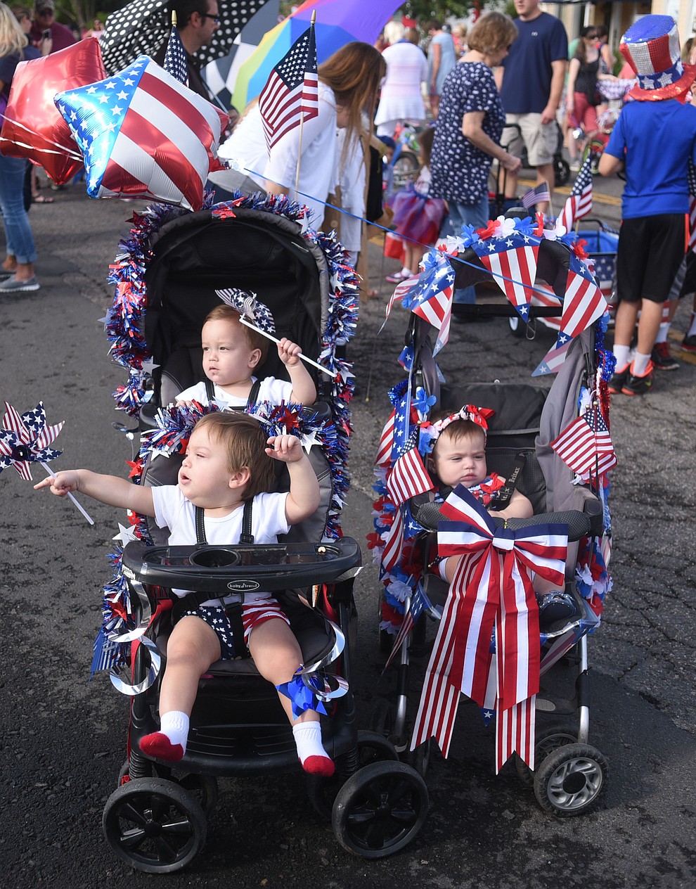 All dressed up and ready for the 75th annual Kiwanis Kiddie Parade through downtown Prescott Friday morning. (Les Stukenberg/The Daily Courier)