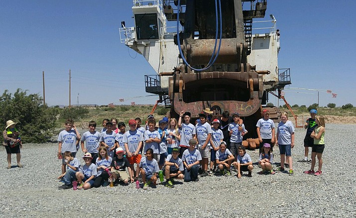 Granite Mountain students visit the Bagdad mine on June 23.