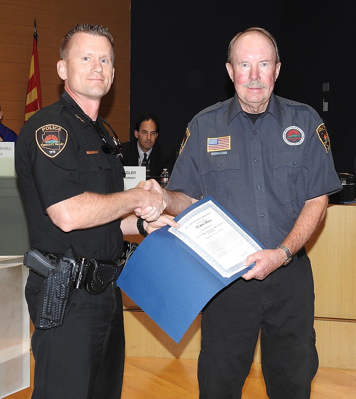 Bob Adams earned a citation for saving a child during the Prescott Valley Days parade.