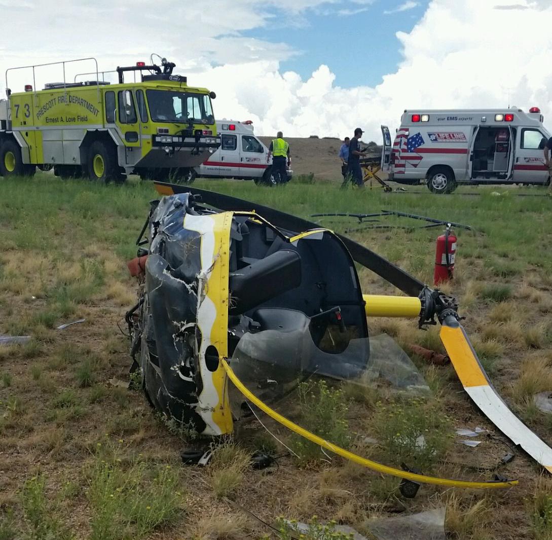 Helicopter crash at Prescott airport injures two | The Daily Courier ...