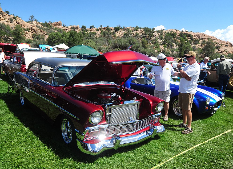 Hundreds of cars, trucks, and parts vendors at the 42nd Annual Prescott Antique Auto Club show at Watson Lake Park Saturday. The show continues all day on Sunday.  (Les Stukenberg/The Daily Courier)