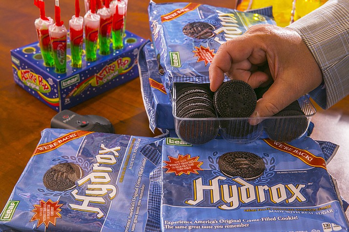 Hydrox cookies are made of darker chocolate and have a less sugary filling with no high fructose corn syrup. The company must comply with the new labeling law.